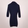 Massimo Dutti Navy Blue Shawl Collar Belted Sweater Knit Wool Cashmere Dress Size M Image 7