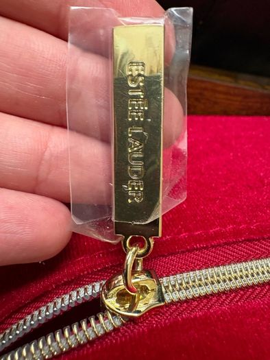 Estee Lauder Red Velvet Bow-Tie Train Case New