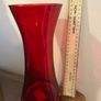 Red Glass vase+ Glass Candle holders Image 3