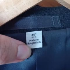 dark grey suit with trousers