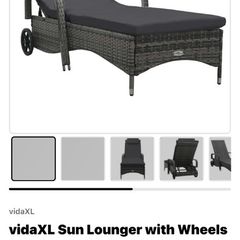 Rattan Sun Lounger x 2 with cushions -brand new