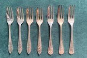 Vintage silver plated cake forks