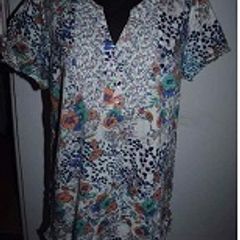 Debenhams Casual Collection  floral tunic/blouse cotton size UK16 EU44 Postage included