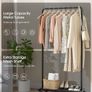 Clothes Rail - Movable Clothes Rack with Bottom Shoes Shelf, Heavy-Duty Clothing Rail for Hanging Clothes, Coats, Dresses, Clothes Rail for Bedroom, Closet, Laundry (Black, Image 4