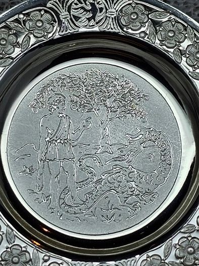 Interesting Minature Silver Plate