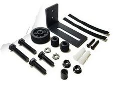 Adjustable Wall Mounted Door Guide with 8 Different Setups Black Powder Coated Barn Door