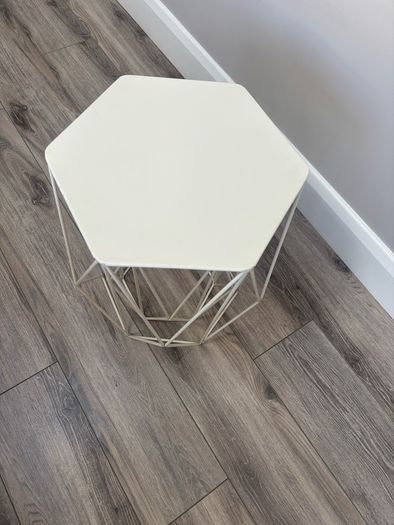 White metal M&S side tables