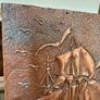 Vintage Hand Hammered Copper Wall Art Gallion Ship with Seagulls Image 10