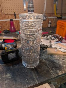 Cut Glass Lamp