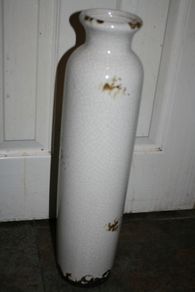 Vintage Large Crackle Vase 20" x 4"