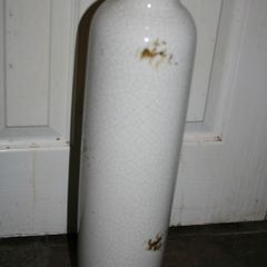Vintage Large Crackle Vase 20" x 4"