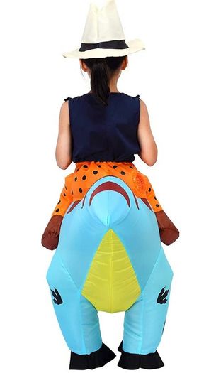 Kids Inflatable Dinosaur Costume Blow Up Halloween Fancy Dress Costume (FREE POSTAGE)