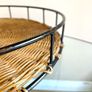 Vintage Wicker and Iron Large Tray, Home Decor Display Image 5