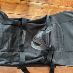 Quicksilver black luggage.