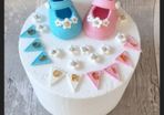 gender reveal cake toppers  , baby shower