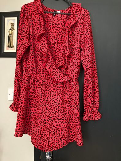 Ladies leopard playsuit