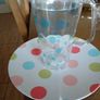 Large Polka Dot Plate & Drinks Jug Image 3