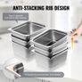 6 Pack Hotel Pans, 1/2 Size Anti-Jam Steam Pan, 0.8mm Thick Stainless Steel Restaurant Steam Table Pan, 6-Inch Deep Commercial Table Pan, Catering Storage Food Pan, for Industrial & Scientific Image 3