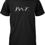 Mr and Mrs Cursive Writing - His and Her Matching T-Shirts for Couples wedding gift Image 2