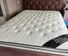 Girls bed with pink frame
