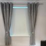 2 pairs crushed velvet eyelet curtains. Image 2