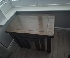 Solid Walnut Nest of 3 Tables