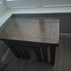 Solid Walnut Nest of 3 Tables