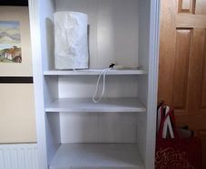 White bookshelf