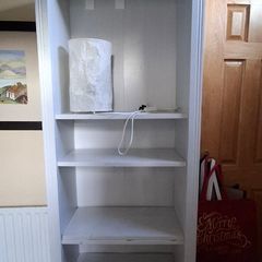 White bookshelf