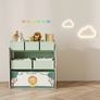 Kids Toy Storage Units, 3-Tier Toy Organiser Shelf with 6 Removable Boxes for Kids, Bedroom, Playroom, Green Image 7