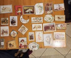 Beautiful Set Of 25 Reproduction  Vicorian Greeting Cards Of The Period 1860-1890 In Presentation Box. In Very Good Condition.