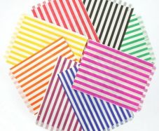 Job lot 500 pcs candy gift bags any colour stripe sweet bag ideal for candy wedding parties candy cart shop SIZE 5x7 inches