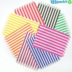 Job lot 500 pcs candy gift bags any colour stripe sweet bag ideal for candy wedding parties candy cart shop SIZE 5x7 inches