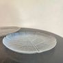 Pair of vintage Arcoroc Aspen Leaf Glass Platters / Plates, Mid century French Dishes Image 6