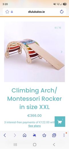 Climbing Arch/ Montessori Rocker in size XXL