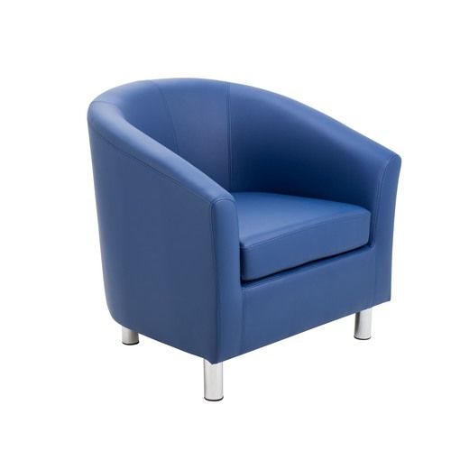 Tub Waiting room / Reception Armchair metal feet - Faux Leather