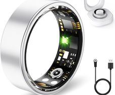 Health Rings for Women Men,Smart Ring with Heart Rate,Blood Oxygen, Blood Pressure, Sleep Tracker, Step Tracker, No Subscription Fee, IP68 Waterproof Smart Ring for iphone & Android