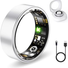 Health Rings for Women Men,Smart Ring with Heart Rate,Blood Oxygen, Blood Pressure, Sleep Tracker, Step Tracker, No Subscription Fee, IP68 Waterproof Smart Ring for iphone & Android