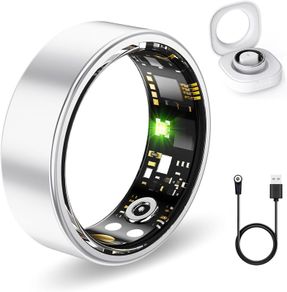 Health Rings for Women Men,Smart Ring with Heart Rate,Blood Oxygen, Blood Pressure, Sleep Tracker, Step Tracker, No Subscription Fee, IP68 Waterproof Smart Ring for iphone & Android