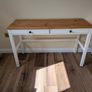 IKEA HEMNES Desk with 2 drawers, white stain/light brown, 120x47 cm Image 2