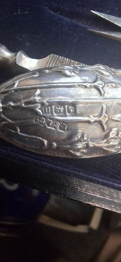 Hallmarked antique silver set
