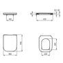 Ideal Standard i.life A White Square Soft close Toilet seat  (WITHOUT FIXINGS) Image 3
