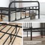 Double Bed Frame with Headboard and Storage Under Bed Image 2