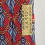 Vintage Hermes Paris Silk Tie 716 FA Red Blue Geometric Medal Motif 9cm Image 10