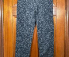 Premium By Jack and Jones Mens Grey Leopard Print Tailored Pants W28 L30