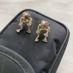 Movable frog 925 silver ear