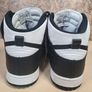 mens NIKE DUNK HI RETRO trainers runners Panda black and white Size UK 10 EU 45 BOXED Image 9
