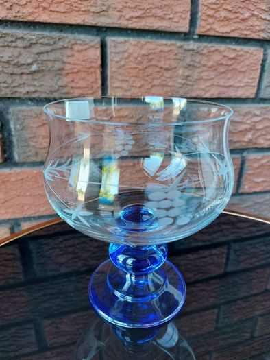 Vintage Duiske Irish Handcut Footed Bowl