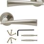 Internal Door Handle Set with Lock Complete Door Pack with Hings , Thumb Turn & Fixings Privacy Turn & Release (Phantom, Polished Chrome) Image 2