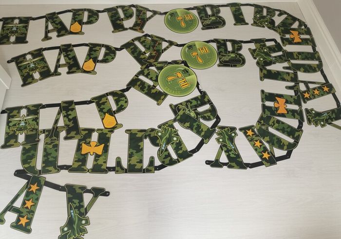 Military birthday banners - 3pieces